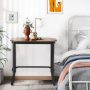 Narrow End Table with Rustic Wood Grain and Stable Steel Frame - Image 2