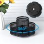 Pen Holder for Desk, 360 Rotating Pencil Holder, Cup Holder for Desk Office, Desk Organizers and Accessories in Black - Image 2
