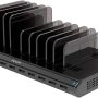 Alxum iPad Charging Station, 108W 10 Port Phone Docking Station & Organizer with Adjustable Dividers, Multi Devices USB Charger Dock for iPhone, Samsung Galaxy, Cell Phone, Apple, Tablet and More - Image 3