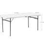 Mainstays 6 Foot Bi-Fold Plastic Folding Table, White - Image 5