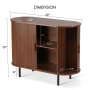 MARNUR Sideboard Buffet Cabinet 40" Storage Cabinet with 2 Sliding Tambour Doors, Adjustable Shelves for Kitchen, Living Room, Hallway, Entryway - Image 4