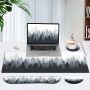 Large Mouse Pad Wrist Rest 4Pcs Set,XXL Extended Gaming Mouse Pad+Gel Ergonomic Keyboard Wrist Support +Mouse Wrist Rest Cushion+ Coaster,Easy Typing Pain Relief Desk Mat Set-Pink Marble - Image 2