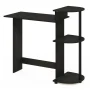 39 in. Rectangular Espresso/Black Computer Desk with Shelves - Image 1