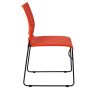 Plastic Stackable Chair in Orange - Image 2