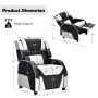 Kids Youth PU Leather Gaming Sofa Recliner with Headrest and Footrest - Image 4