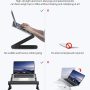 Adjustable Laptop Stand, SUVANE Ergonomic Sit to Stand Laptop Riser & Holder, MacBook Stand, Standing Laptop Stand, Adjustable Height Up to 18", Notebook Stand - 13.8", Black - Image 3