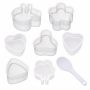 8Pc Sushi Making Kit Rice Ball Onigiri Mold Set for Homemade Bento Japanese Food - Image 2