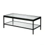 Alexis 45 in. Blackened Bronze Rectangle Glass Top Coffee Table with Shelf - Image 2