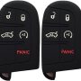 Black Key Case Cover Jacket Silicone Rubber Fob Keyless Remote Holder Skin fit for Jeep Fiat Dodge Smart Remote Key Case - Image 3
