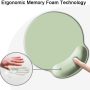 DOOKE Ergonomic Mouse Pad with Wrist Support, Cute Wrist Pad with Non-Slip Rubber Base for Computer, Laptop, Home Office Gaming, Working, Easy Typing & Pain Relief,Sage Green - Image 4