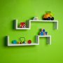 22.5 in. x 5 in. White Laminated "S" Wall Mount Shelves (Set of 2) - Image 3