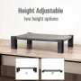 Mind Reader Adjustable Plastic Monitor Stand with Storage, Laptop Riser, Desktop Organizer for Office or Home, Holds 22 lbs - Image 4
