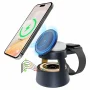 5 in 1 Wireless Charging Station, 15W Fast Charging Wireless Charger for iPhone AirPods iWatch With MagSafe,Bluetooth Speakers,Mushroom Light Compatible with iPhone 8 and above Series - Image 1