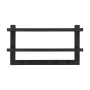 29 in. W White MDF 2-Tier Floating Decorative Wall Shelf with Hooks and Ledges - Image 5