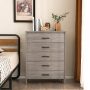 Modern 5-Drawer Multipurpose Chest Dresser with Metal Handles - Image 5