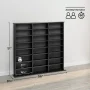 Black 3-Column Tall Cabinet, CD Rack Storage Cabinet, CD Storage Cabinet, DVD Storage Cabinet with 21-Adjustable Shelves - Image 4