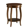 Aberta 18 in. Walnut Round Wood End Table with Open Storage - Image 1