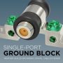 THE CIMPLE CO Single-Port Coaxial Cable Grounding Block - RG6 Coaxial Cable Connector and Extender with Weather-Seal Boots - Coax Ground Block for Antennas - F-Type Connections, 3 GHz, 1 Pack - Image 2