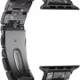 Light Apple Watch Band - Fashion Resin iWatch Band Bracelet Compatible with Stainless Steel Buckle for Apple Watch Series 6 Series SE Series 5 Series 4 Series 3 Series 2 1 (Shining Black, 38mm/40mm) - Image 6