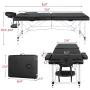 Creggan 83.9'' Rectangular Adjustable Folding Table - Image 3