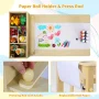 Kids Art Table and Chair Set with 2 Chairs Wooden Craft Table with Storage Shelves, Canvas Bins, Paper Roll, Kids Playroom Table - Image 5