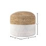 Janis Braided Jute Filled Ottoman Natural Round Pouf - Image 3