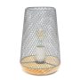 Simple Designs - Wired Mesh Uplight Table Lamp - White - Image 2