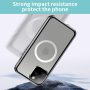 Jonwelsy Case for iPhone12 Pro Max, Compatible with Magsafe 360 Degree Full Body Protection Case Magnetic Attraction Metal Bumper+Front Glass+PC Back Cover for iPhone 12 Pro Max (6.7 inch) (Blue) - Image 4