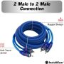 InstallGear 12ft RCA Y Adapter Splitter - RCA Y Splitter 2 Male 2 Male Connection with Shielding - Connector for Car Audio, Home Theater - Durable Cable Splitters with OFC Conductor - Blue - Image 5