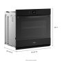 Whirlpool - 27" Smart Built-In Single Electric Wall Oven with Air Fry - Black - Image 4