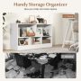 Kids 2-Shelf Bookcase 5-Cube Wood Toy Storage Cabinet Organizer - Image 5