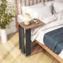 2-Tier C-Shaped Side Table with Universal Wheels and Shelf - Image 6