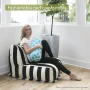 Majestic Home Sage Chevron Bean Bag Chair Lounger - Image 5