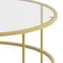 Flash Furniture Astoria Collection Round Coffee Table - Modern Clear Glass Coffee Table with Brushed Gold Frame - Image 5