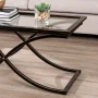SEI Furniture Vogue Black Coffee Table with Glass Top - Image 4