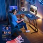 Homall L-Shaped Gaming Desk 51.2 Inches Corner Office Desk with Removable Monitor Riser, Whitewood - Image 5