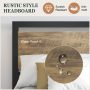 Amolife Full Size Metal Platform Bed Frame with Wooden Headboard, 12.4" Under-Bed Storage, Rustic Brown, Full - Image 6