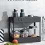 BASSTOP Storage Cart 4 Tier Bathroom Storage Organizer Rolling Utility Cart, Slide Out Storage Shelves Mobile Shelving Unit for Bathroom Kitchen Bedroom Laundry Narrow Places - Image 6