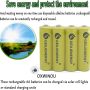 OXWINOU AA 600mAh 1.2v NICD Rechargeable Battery for Outdoor Solar Lights,Garden Lights, Remotes, Mice(Yellow 12 PCS) - Image 3
