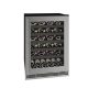 U-Line - 5.5 cu ft 48-750ml bottle Wine Refrigerator with Lock - Stainless Steel - Image 1