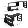 43.25 in. L-Shaped Black Writing Computer Desk with Storage Shelves - Image 4