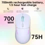 FFN Wireless Gaming Mouse,24000DPI Adjustable,6 Programmable Buttons,75H Battery,3 Mode 2.4GHz/Bluetooth 5.3/USB-C Wired, Rechargeable Gaming Mice for PC,Mac,Computer,Laptop,Tablet-White - Image 3