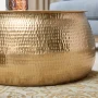 Calluna 30 in. Gold Round Metal Coffee Table with Lift Top Storage - Image 5