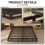 Maenizi 4 inch Twin Box Spring Heavy Duty Metal Mattress Foundation Bed Base with Fabric Cover, Easy Assembly - twin - Image 4