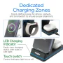 Energizer - 3-in-1 15W Qi Certified Wireless Fast 15W Charger Charging Station/Stand w/ RGB Light for iPhone + AirPods + Apple Watch - Black - Image 3