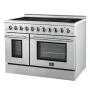 Forno Appliances - 50 in. Wide 7 Elements Paolo 6.7 Cu. Ft. Freestanding Electric True Convection Range - Stainless Steel - Image 2