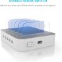 Charging Station for Multiple Devices, MSTJRY 5 Port Multi USB Charger Station with Power Switch Compatible with iPhone iPad Cell Phone Tablets (White, 5 Mixed Short Cables Included) - Image 1