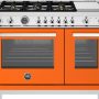 Bertazzoni - 48 in. Wide 6 Burners Professional Series Freestanding Range - Electric self clean oven with griddle - Orange - Image 1