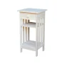 International Concepts Unfinished Solid Wood Mission Telephone Stand - Image 1