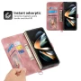 Dteck Wallet Phone Case for Samsung Galaxy Z Fold 4, Galaxy Z Fold4 Case with Card Slots Wrist Lanyard Shoulder Strap, Embossed PU Leather Shockproof Folio Flip Stand Case for Samsung Z Fold4 5G,Pink - Image 5